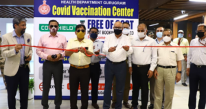 DMRC inaugurated a vaccination centre at HUDA City Centre station