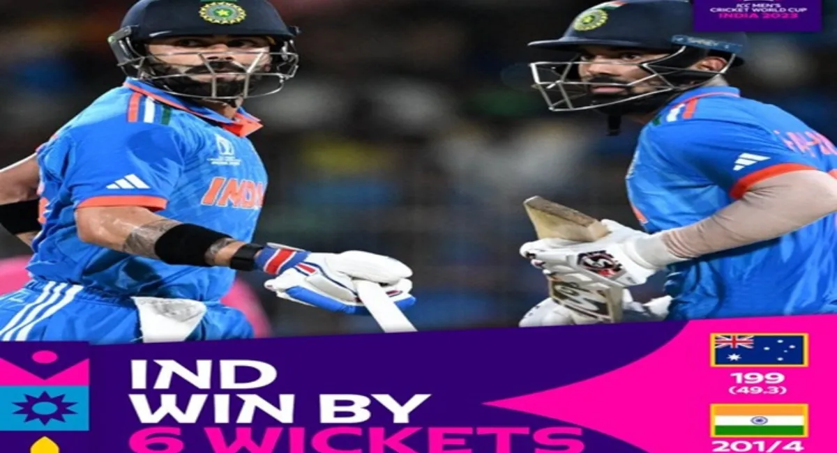 India beat Australia by 6 wickets