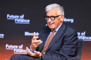 ECB Executive Board member Piero Cipollone in Frankfurt on Tuesday. Source: Bloomberg