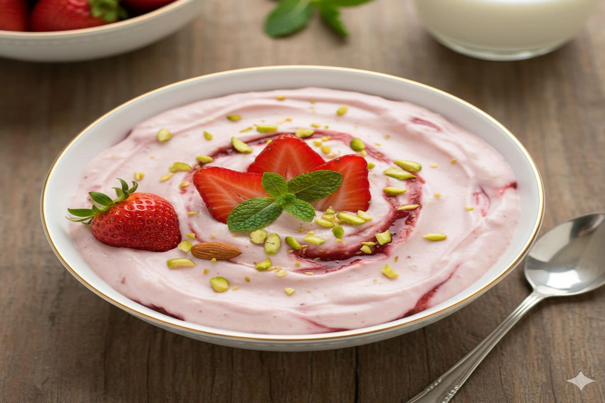 Strawberry shrikhand